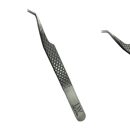 45 Degree Fibre Tip Tweezers Diamond Grip