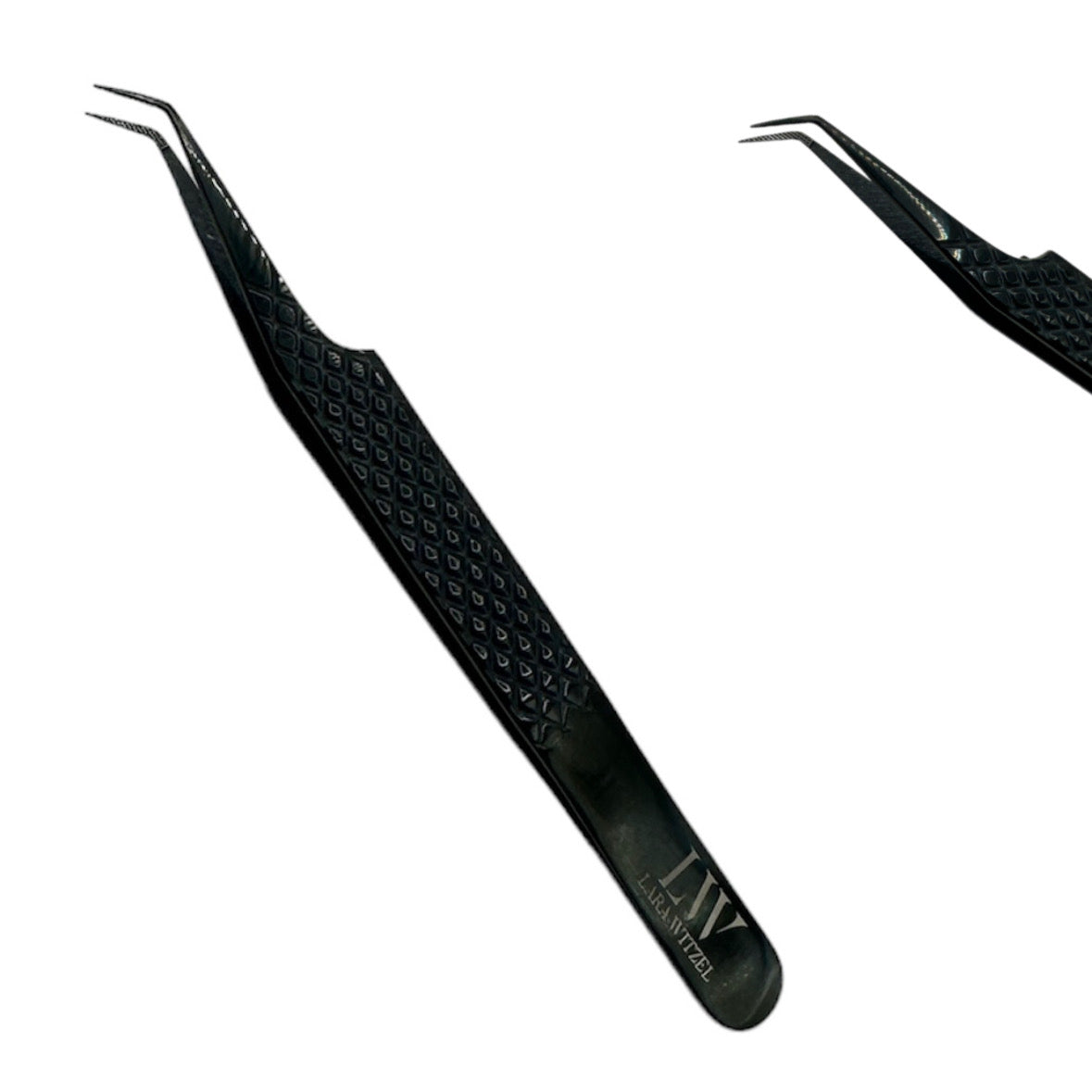 45 Degree Fibre Tip Tweezers Diamond Grip